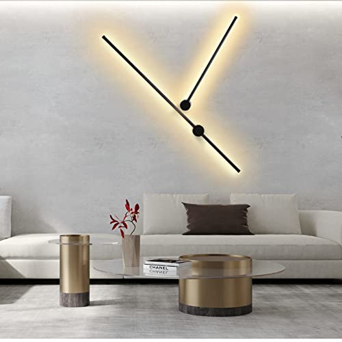 Applique murale LED chambre ambiance douce noir minimaliste