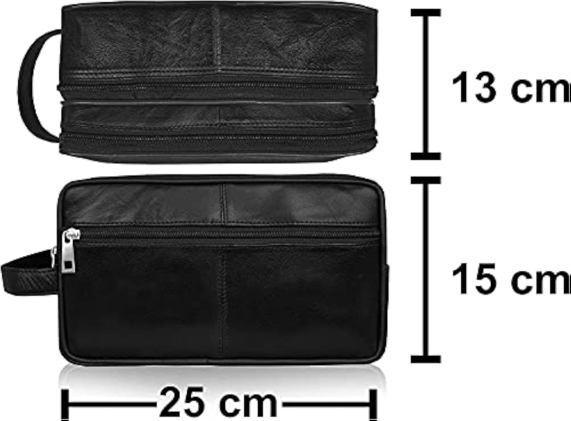 Leather Toiletry Wash Bag for Travel