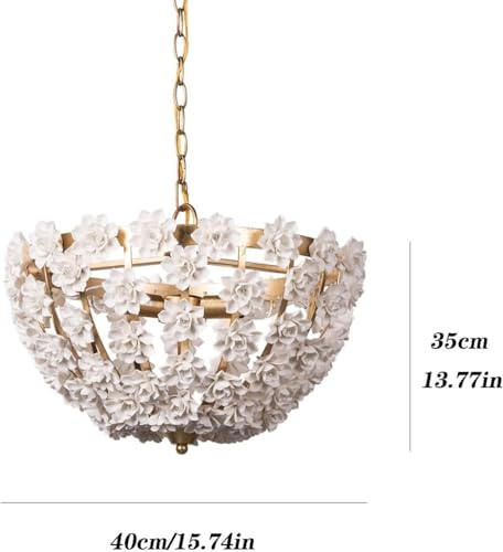 Chandelier moderne chic au style européen et fleurs ciselées pour salon élégant - 3