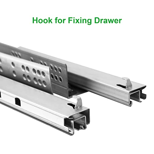 Undermount Soft Close Drawer Slides,6 Pair 16 Inch Bottom Mount Concealed 100Lb Load Capacity Ball Bearing Full Extension Rails With Adjustable Locking Devices #TOP6