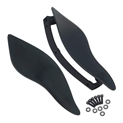Pbymt Side Wings Air Deflectors, Fairing Side Wing Windshield, Fairing Side Shield, Black Adjustable Wind Deflectors, Compatible For Harley Davidson Electra Glide Street Glide Trike 2014-2023 #TOP1