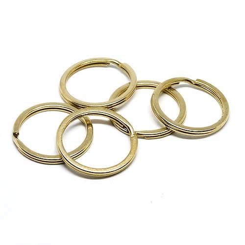 Amazon.co.jp: 5個セット 真鍮製 平押し二重リング（直径30mm 