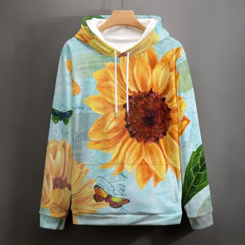 Sweat à capuche tournesol UMENG pour vos sorties décontractées