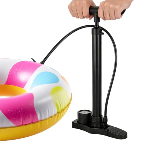 Bomba de Aire Manual,Herramienta Adaptadora De Inflación con Monitorización En Tiempo Real | Inflador para Neumáticos De Bicicleta - para Moto Equipamiento Deportivo Juguetes Coche Exterior Hogar