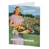 Anne Taintor Birthday Cards Funny Vintage Retro Greeting Card for Her, 4.25' x 5.5', Unicorn