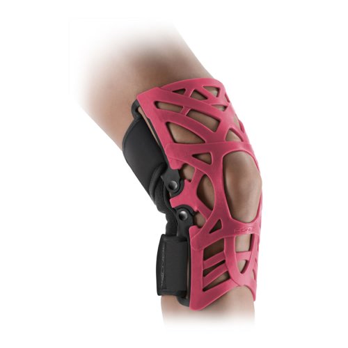 DonJoy Reaction Web Knee Support Brace with Compression Undersleeve Absorbs Shock to Relive Pain - Pink X-Small/Small