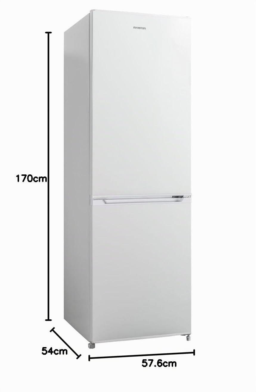 INFINITON Frigorifico Combi FGC-236C70, E, 170 cm, 231 L, No Frost Total, Puerta reversible, Tirador integrado (Blanco | FGC-236C70WEM)