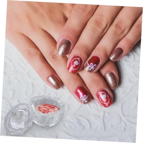 Vasos de cristal para arte de uñas con tapas 2 pzas miniatura 7