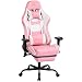 Produktbild Kasorix Ergonomische Gamer Stuhl Rosa Gaming Stuhl mit verstellbaren Armlehnen Computer Stuhl für Mädchen Frauen Bürostuhl Gaming Chair 8512 (PINK-8512)