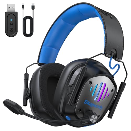 Skapendy Wireless Gaming Headset Compatible for Mobile, PS5/4, PC