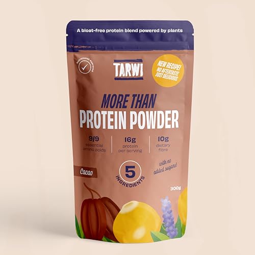 Tarwi Proteína en Polvo Vegana 300g | Proteína Vegetal Sin Lactosa, Rica en Fibra y hasta 69g de Proteína | Sabores: Pure, Vainilla y Cacao | Fácil de Digerir y Sin Lectinas (300g, Cacao Intenso)