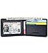 GintaXen Mens Leather Wallet Slim Front Pocket Wallet Billfold ID Window RFID Blocking-Black