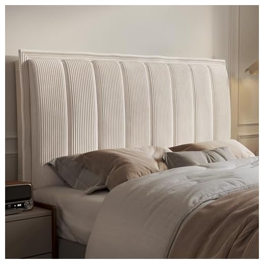 HOMRELEXA Upholstered Headboard King Size with 3.1’’ High-Density Sponge Backrest, Modern Striped Head Board Only, 2 Screw Easy Assembly (Beige)