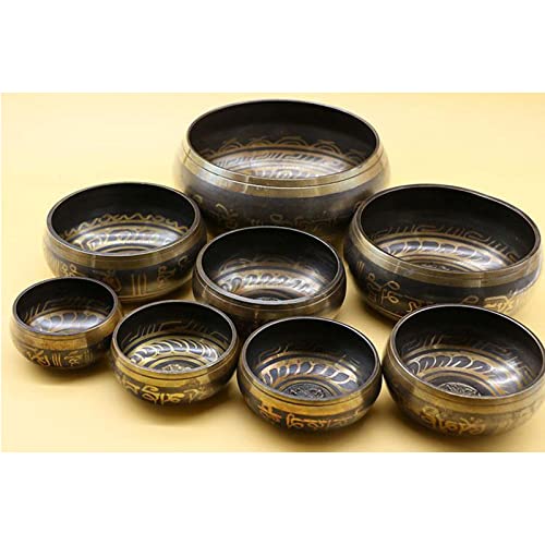 Tibetan Singing Bowls Set, Meditation Bowl For Healing And Mindfulness, Meditation Sound Bowl Handcrafted In Nepal(Black) #TOP6