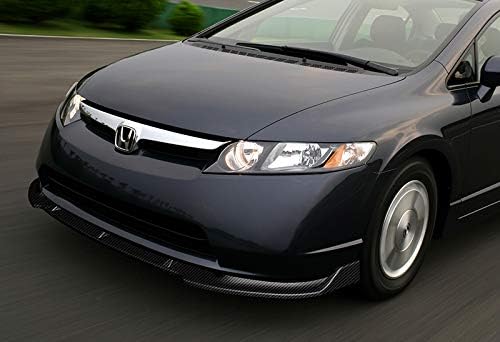 Front Bumper Lip fit for Compatible with 2006-2008 Honda Civic 4 Door/Sedan, Front Bumper Lip Spoiler Air Chin Body Kit Splitter Real Carbon Fiber, 2007 (CS-Style)