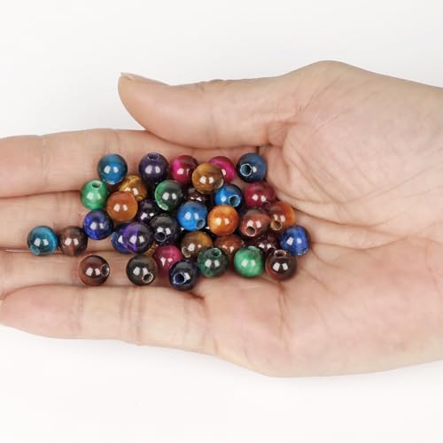 Perles oeil de tigre multicolore pour fabriquer un cadeau unique - 5