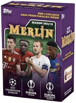 2021-2022 Topps UEFA Champions League Merlin Chrome Soccer Blaster Box - 32 Trading Cards Per Box