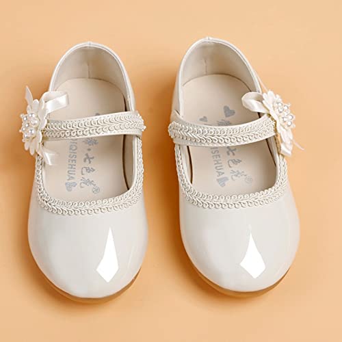 Toddler Girls Floral Ballet Flat𝘀 Shoes Ballerina Mary Jane Princess Elegant Dress Shoes for Kids Wedding Par𝘁y4