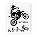 4R Quattroerre.it 6332 Super geformter Aufkleber Motorrad Moto-Cross, 10 x 12 cm