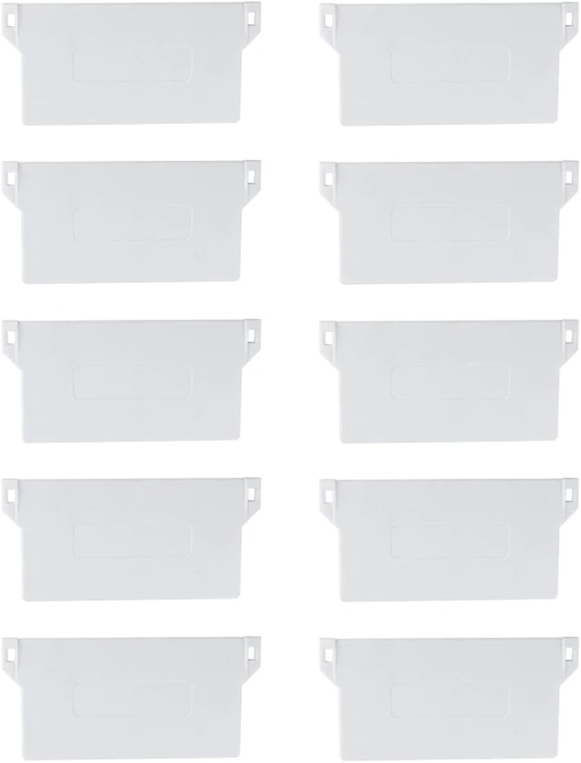 60 Pcs Plastic Base Plate White Vertical Blind Bottom Weight Slats Accessory for Sliding Glass Door Patio Door Window