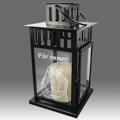 Preisvergleich Produktbild Laterne mit Fotogravur 28cm