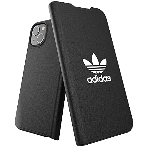 adidas Coque conçue pour iPhone 13 6.1 - Résistante aux Chutes - Bords surélevés - Noir et Blanc