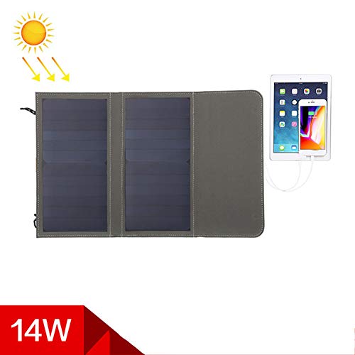 Wasserdicht 5V14W Solar-Ladeplatte, Faltbare Ladeplatte, USB im Freien Notfall Solar-Ladeplatte, Mobile Stromversorgung, Familienreisen (1 PCS)