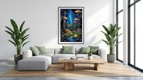 Image of Glow Forest Cross Stitch Kits, Embroidery Starter Kit for Adult Beginners, 11CT Cross-Stitch Patterns Dimensions Kit Arts,Needlepoint Kit Crafts for Home Decor 15.7x11.8 inch