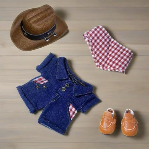 Clothes for 15/17cm Dolls - Clothes Cowboy Set for lbb6.7inch Doll , Premium Stylish Outfit with Accessories for Play & Display(No Doll image 4