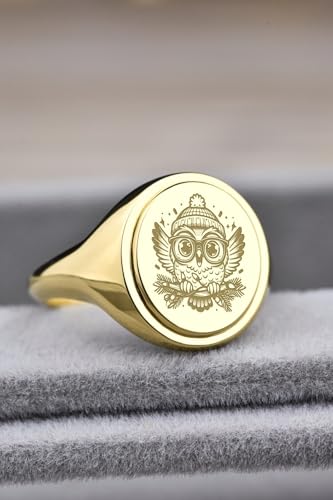 Bague chouette de Noël en argent 925 | Le cadeau idéal à offrir pour les fêtes