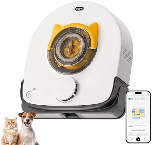 UBPET Robot Vacuum Cleaner with 22,000Pa Ultra-Strong Suction - Automatic Robot Vacuum for Pet Hair & Carpets, Tangle-Free Cleaning, Smart Mapping with LiDAR Navigation, App Controlled Vacuum Robot