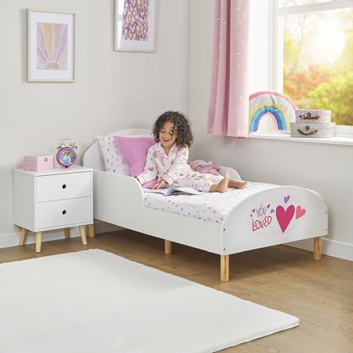 Liberty House Toys Cama para niños pequeños, You Are Loved, 68 x 74 x 144 cm