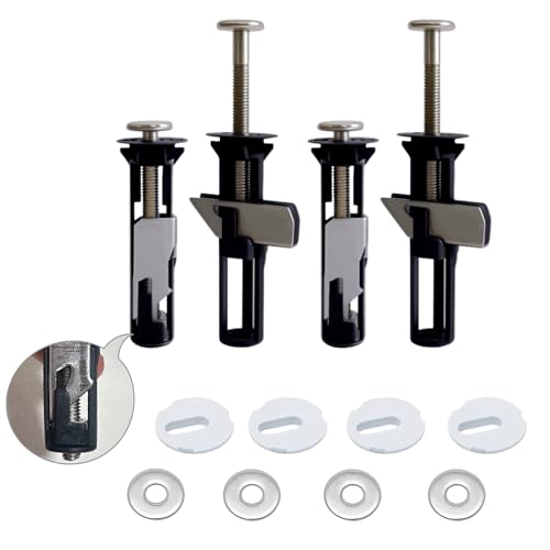 WC-Sitz-Befestigungen, WC-Sitzschrauben, WC-Sitz-Befestigungen, WC-Sitz-Schrauben, Edelstahl-WC-Sitz-Befestigungen für obere Deckelscharniere (4)