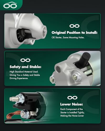 Image of SCITOO Starter Motor fit for BMW for X1 2.0L 2016-2019,for BMW for X2 2.0L 2018-2023,for Mini for Cooper 2.0L 2014-2020 Replacement Starter 30486