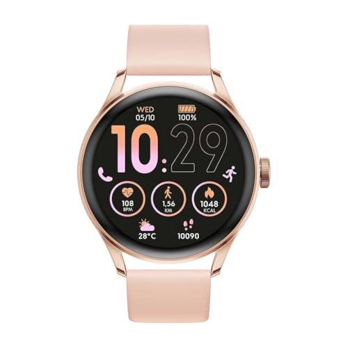 Ice-Watch - ICE smart 3.0 - 1.2 Rose-goud Nude AMOLED GPS - Roze-goud rond verbonden horloge met siliconen band - 025103 (1.20 inch) - Afbeelding 3