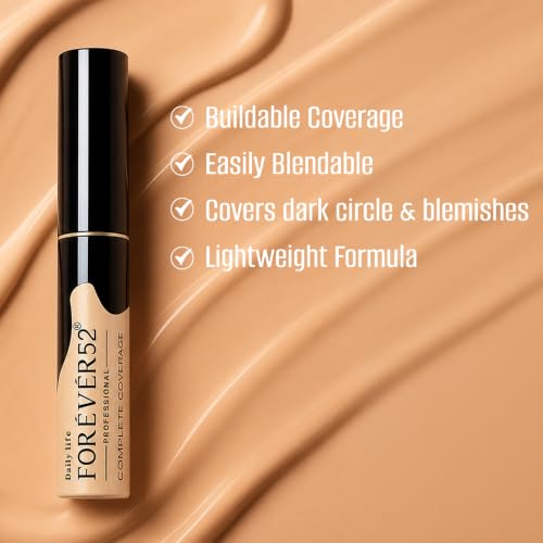Image of Daily Life Forever52 Complete Coverage Concealer | Easily Blendable, Natural Finish, Crease-Resistant & Buildable Coverage for Face Makeup (Swiss Coffee-13)