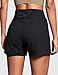 CRZ YOGA Women's Lightweight Mid Rise Hiking Shorts 4'' - Stretch for Athletic Summer Travel Outdoor Golf with Zip Pockets Black Medium