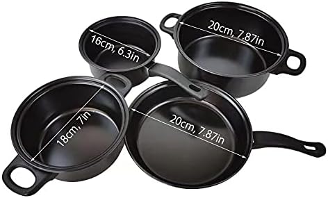 Miniatura 5 de 13 piezas de accesorios de cocina, ollas y sartenes de hierro de varios tamaños con tapas de vidrio y juegos de utensilios