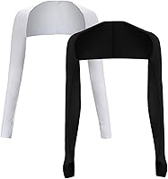 HomTop Cool Shawl Arm Covers 2-Pack: UPF 50+ UV Sun Protection Sleeves with Finger Holes for Golf & Outdoors