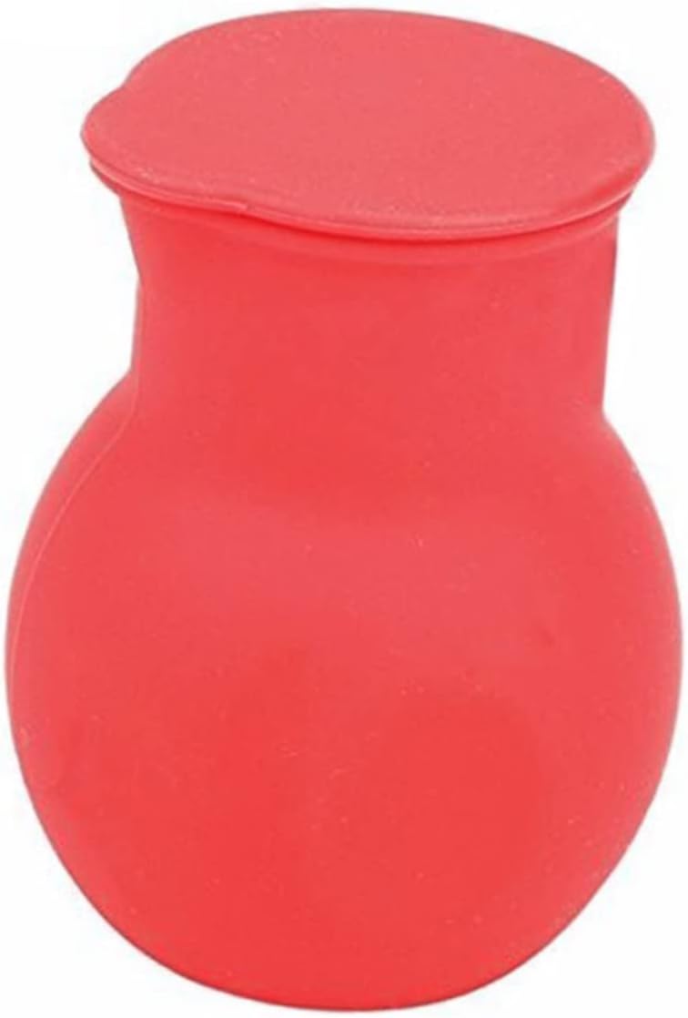 Silicone Chocolate and Removable Lid Melting Pot with Pouring Lip Red