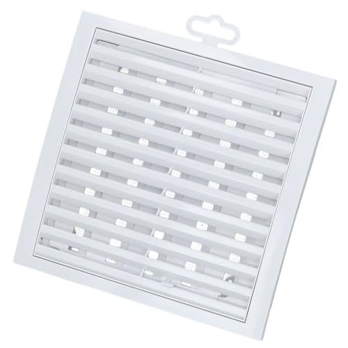 KOTARBAU® Rejilla de ventilación 200 x 200 mm, con cierre, plástico, protección contra insectos, rejilla de salida de aire, rejilla de entrada de aire, rejilla de ventilación, ventilador, rectangular