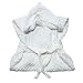 Lucear Muslin Cotton White Baby Bath Towels with Hood and Waistband Also for Baby Blanket