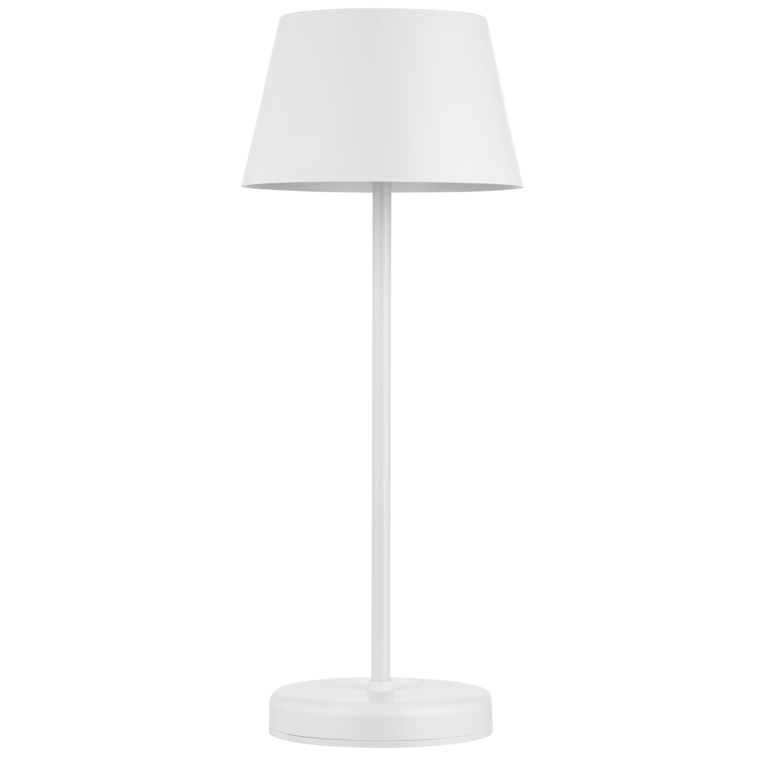 REV 2x LED Akku Tischlampe – Tischleuchten für Schlaf- & Wohnzimmer, Garten - 38cm, IP44, Touch, Dimmbar – Nachttischlampe kabellos, weiß