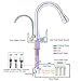 MENATT Filter Kitchen Faucet with Drinking Water Faucet, High Arc Pull Down 3-Way Kitchen Faucet, 3 in 1 Sink Cold and Hot Mixer Tap (Brushed Nickel)