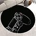 YXYOL Tappeto per Console di Gioco,tappetini per Soggiorno e Camera da Letto,Tappeto per Area,Tappeto Rotondo in Flanella,Tappeto a Tema Gioco per Bambini