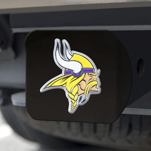 FANMATS 22583 Minnesota Vikings Black Metal Hitch Cover - 3D Color Emblem by FANMATS - Used condition - Image 3