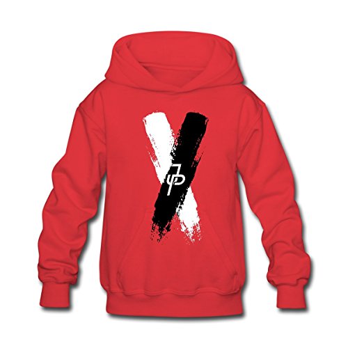 Aliensee Youth Jake Paul X Hoodie Sweatshirt Suitable for 10-15yr Old M Red