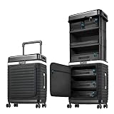Pull Up Suitcase Urban Black - Dein mobiler Kleiderschrank. Ausziehbarer Reisekoffer mit Fächern