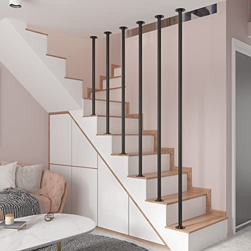 Barandillas de hierro para evitar caídas en escaleras de casas y lofts modernos