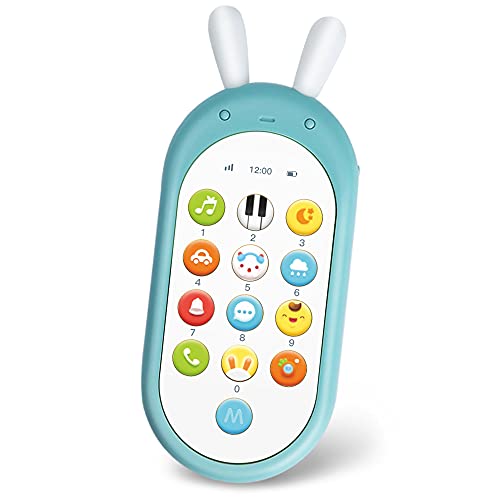 Richgv Spielzeug 1 Jahr Babyhandy,123 Smartphone, Spielzeug ab 6 Monate Baby Telefon, Smartphone Spielzeughandy mit Musiklichten, Sound, Lachlieder-Dialog, verschiedenen Melodien. Geschenk für Kinder Cover